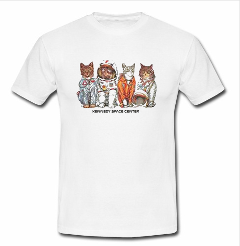 cat in space t shirt