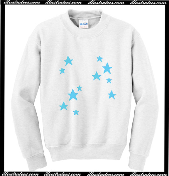 sweatshirt with stars on sleeves