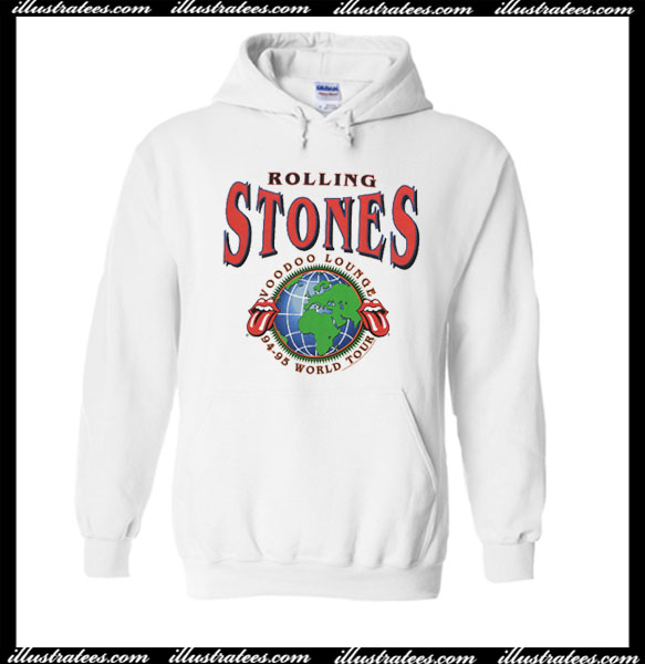 rolling stones hoodie white