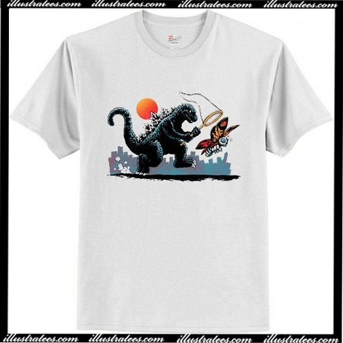 Godzlla Nets Mothra T Shirt