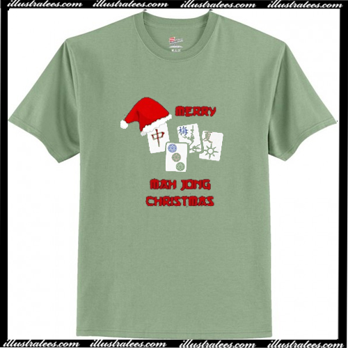 Merry mah jong Christmas Chinese T Shirt
