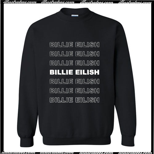 billie eilish sweatshirt black