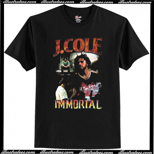 j cole white t shirt