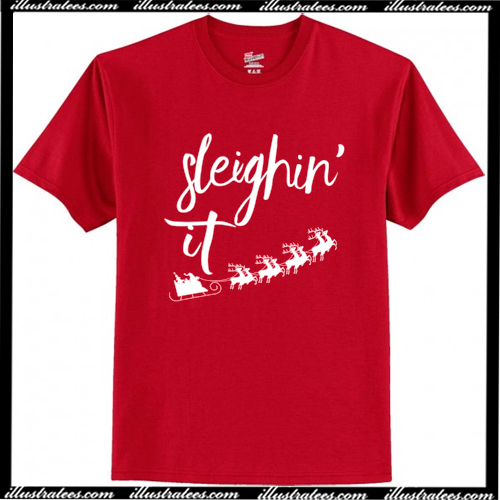 sleighin it christmas sweatshirt