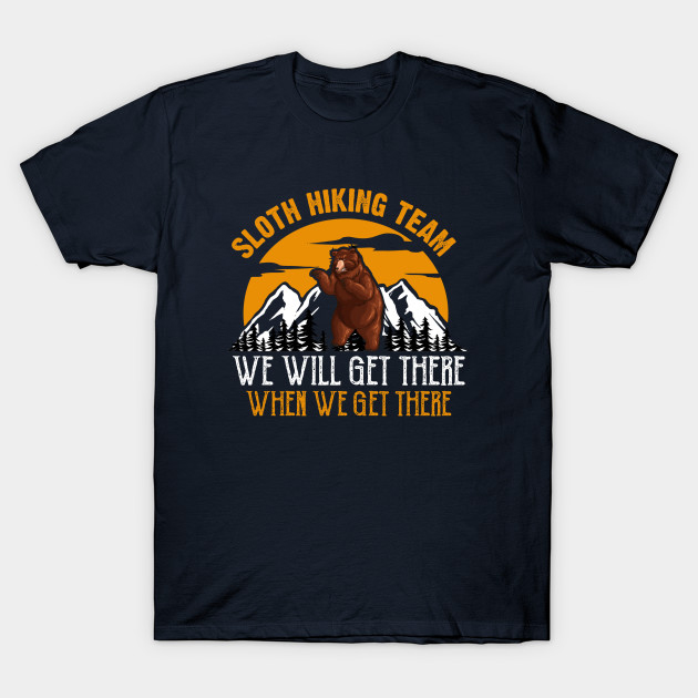 sloth hiking team t shirt uk